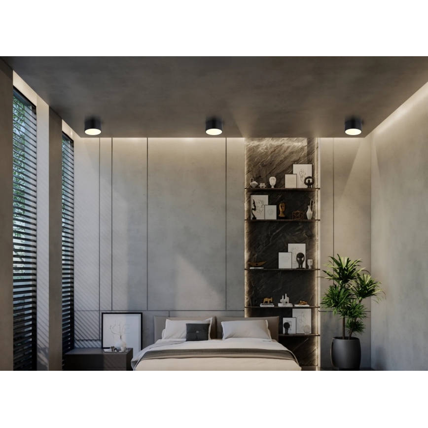 Globo - LED griestu gaismeklis LED/12W/230V 3000K Ø 15 cm melns