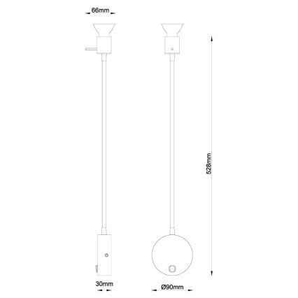 Globo - Elastīga lampiņa 1xGU10/35W/230V