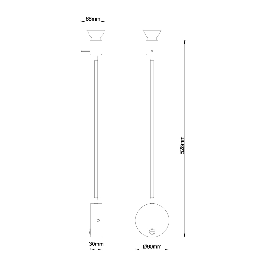 Globo - Elastīga lampiņa 1xGU10/35W/230V