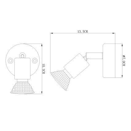 Globo - LED sienas lampa 1xGU10/3W/230V