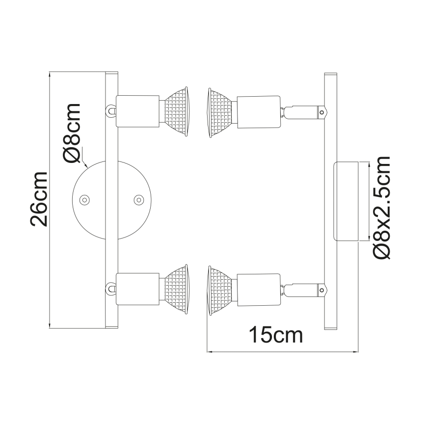 Globo - LED lampa 2xGU10/3W/230V