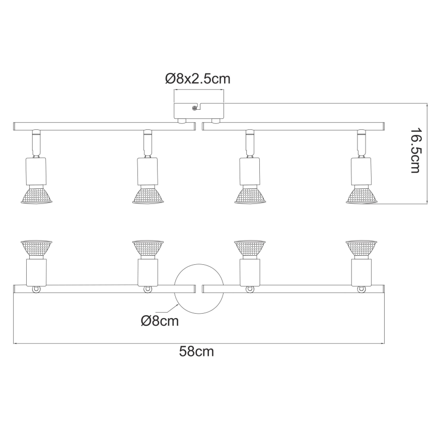 Globo - LED lampa 4xGU10/3W/230V