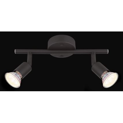 Globo - LED Starmetis 2xGU10/3W/230V melna