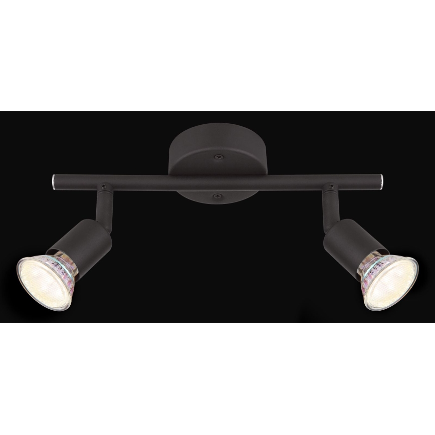 Globo - LED Starmetis 2xGU10/3W/230V melna