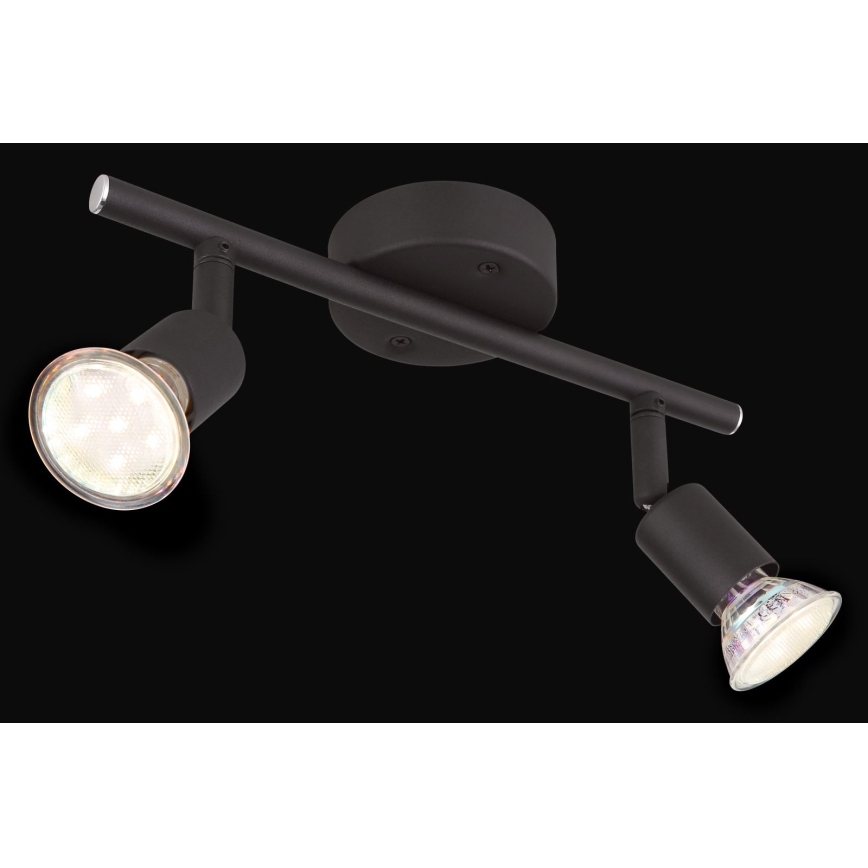Globo - LED Starmetis 2xGU10/3W/230V melna