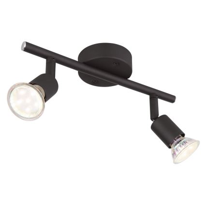 Globo - LED Starmetis 2xGU10/3W/230V melna