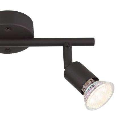 Globo - LED Starmetis 2xGU10/3W/230V melna