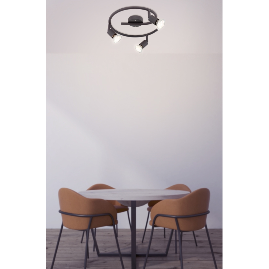 Globo - LED Starmetis 3xGU10/3W/230V melna