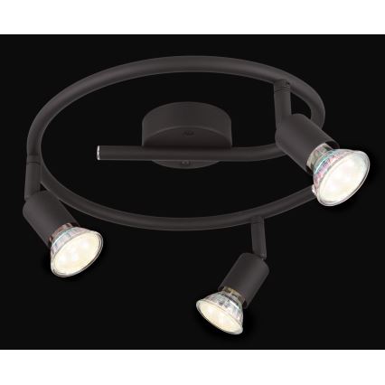 Globo - LED Starmetis 3xGU10/3W/230V melna