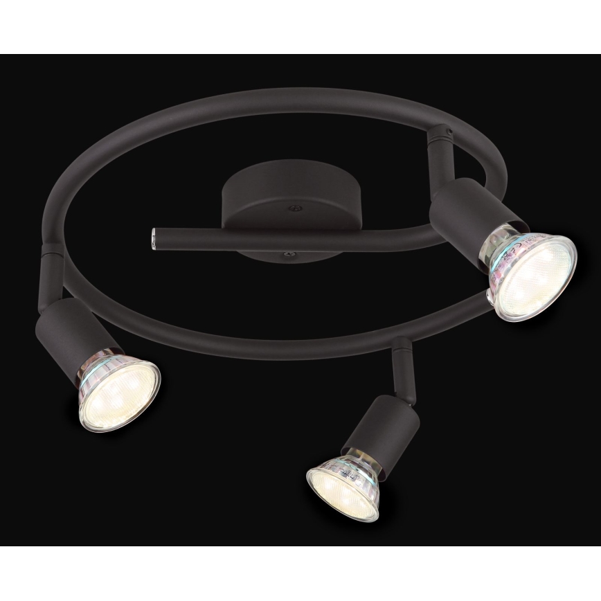 Globo - LED Starmetis 3xGU10/3W/230V melna