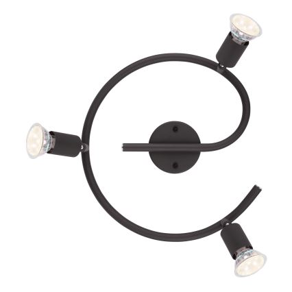 Globo - LED Starmetis 3xGU10/3W/230V melna