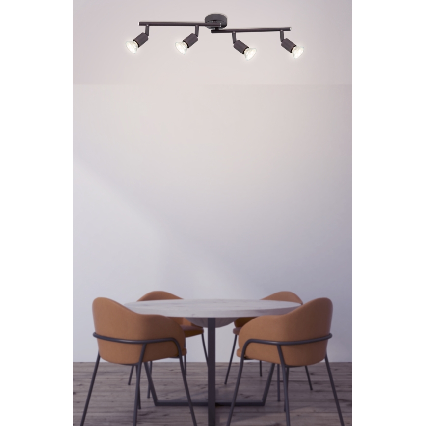 Globo - LED Starmetis 4xGU10/3W/230V melna