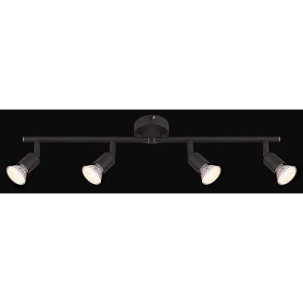 Globo - LED Starmetis 4xGU10/3W/230V melna