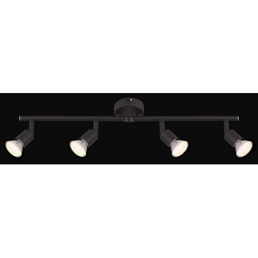 Globo - LED Starmetis 4xGU10/3W/230V melna