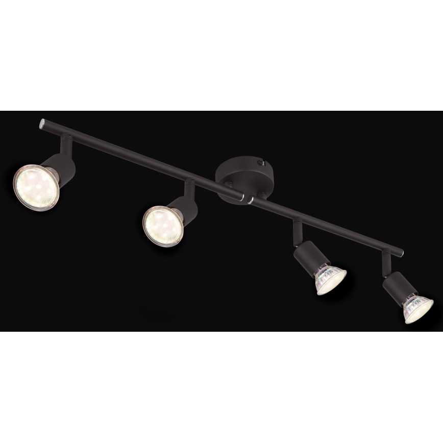 Globo - LED Starmetis 4xGU10/3W/230V melna