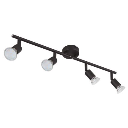 Globo - LED Starmetis 4xGU10/3W/230V melna