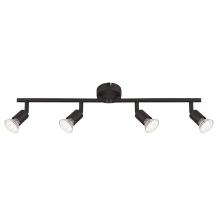 Globo - LED Starmetis 4xGU10/3W/230V melna