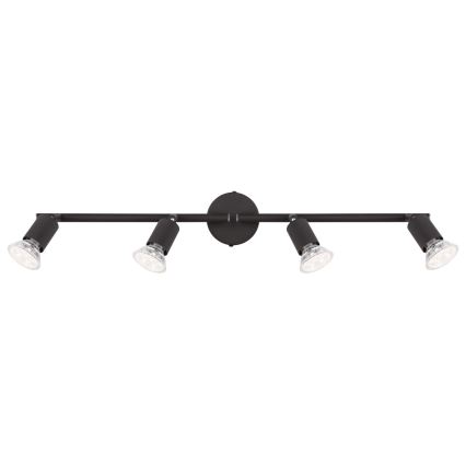 Globo - LED Starmetis 4xGU10/3W/230V melna