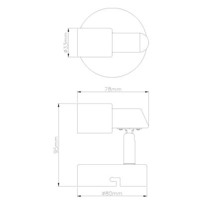 Globo - LED Sienas starmetis 1xGU10/3W/230V