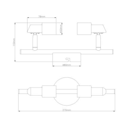 Globo - LED Starmetis 2xGU10/3W/230V