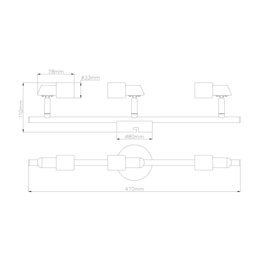 Globo - LED Starmetis 3xGU10/3W/230V