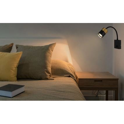 Globo - Sienas starmetis 1xGU10/25W/230V melna