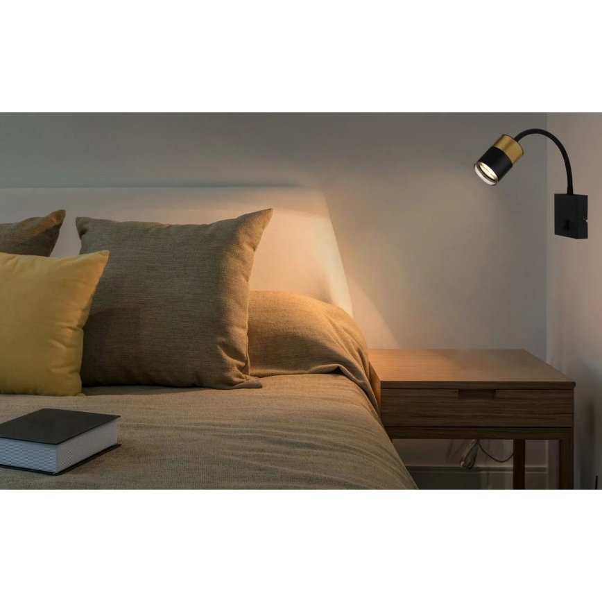 Globo - Sienas starmetis 1xGU10/25W/230V melna