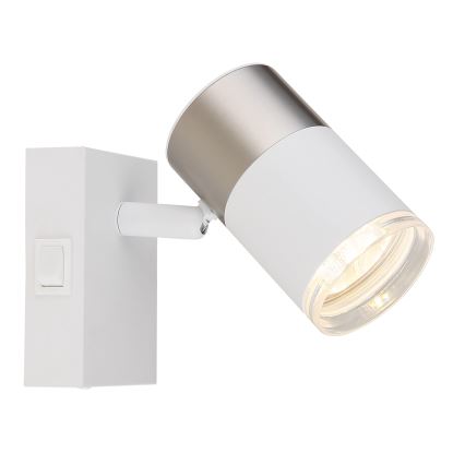 Globo - Sienas starmetis 1xGU10/25W/230V balta/matēts hroms