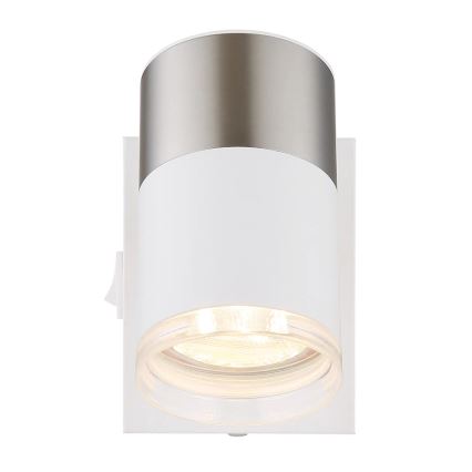 Globo - Sienas starmetis 1xGU10/25W/230V balta/matēts hroms