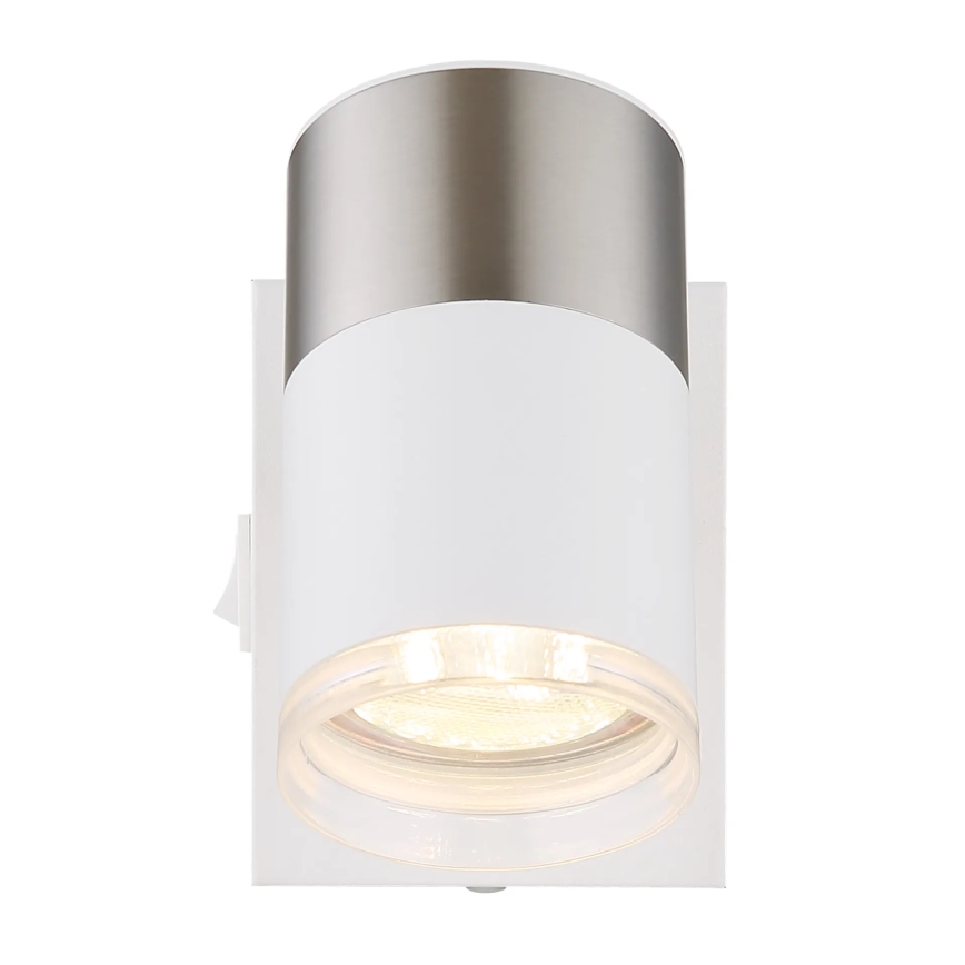 Globo - Sienas starmetis 1xGU10/25W/230V balta/matēts hroms