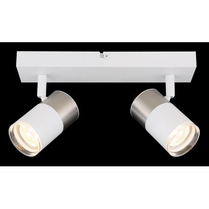 Globo - Starmetis 2xGU10/25W/230V balta/matēts hroms