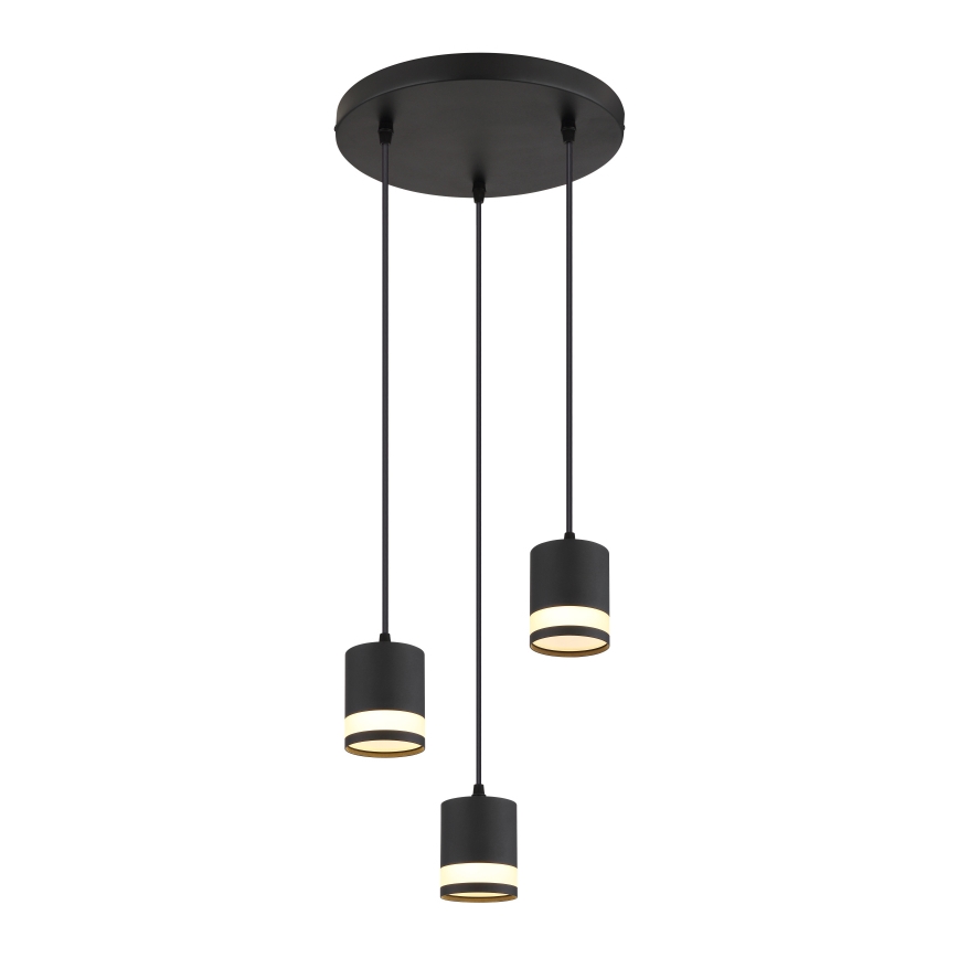 Globo - LED Lustra ar auklu 3xGX53/7W/230V 3000K melna