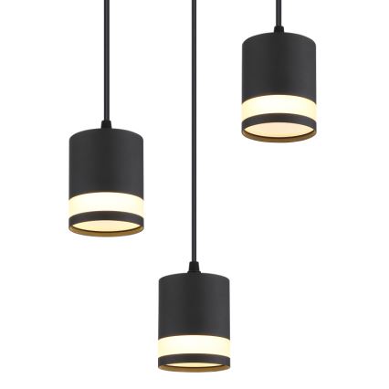 Globo - LED Lustra ar auklu 3xGX53/7W/230V 3000K melna