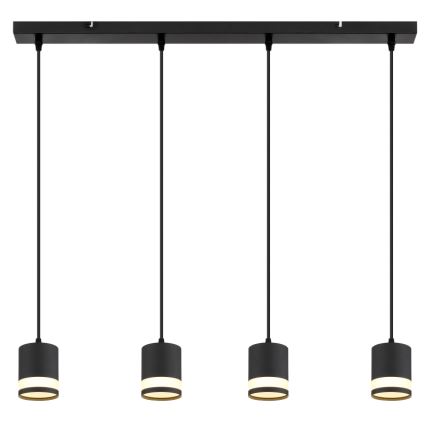 Globo - LED Lustra ar auklu 4xGX53/7W/230V 3000K melna
