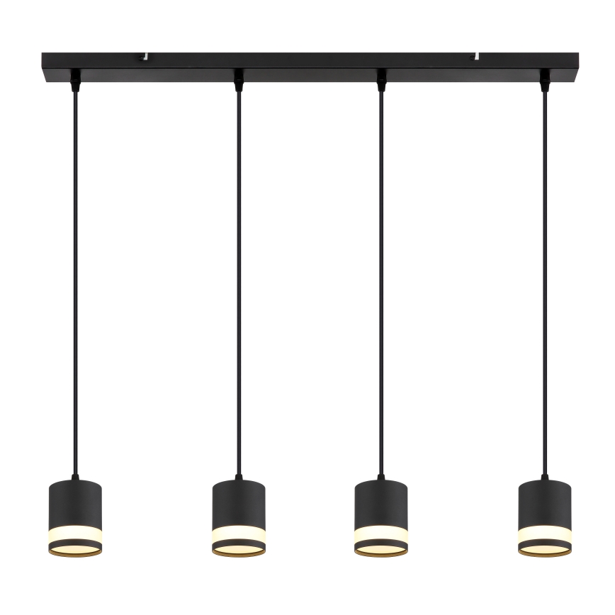 Globo - LED Lustra ar auklu 4xGX53/7W/230V 3000K melna