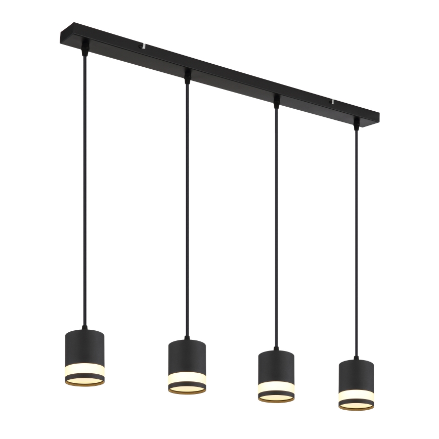 Globo - LED Lustra ar auklu 4xGX53/7W/230V 3000K melna