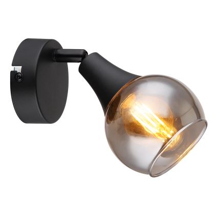 Globo - Sienas starmetis 1xE14/40W/230V melna