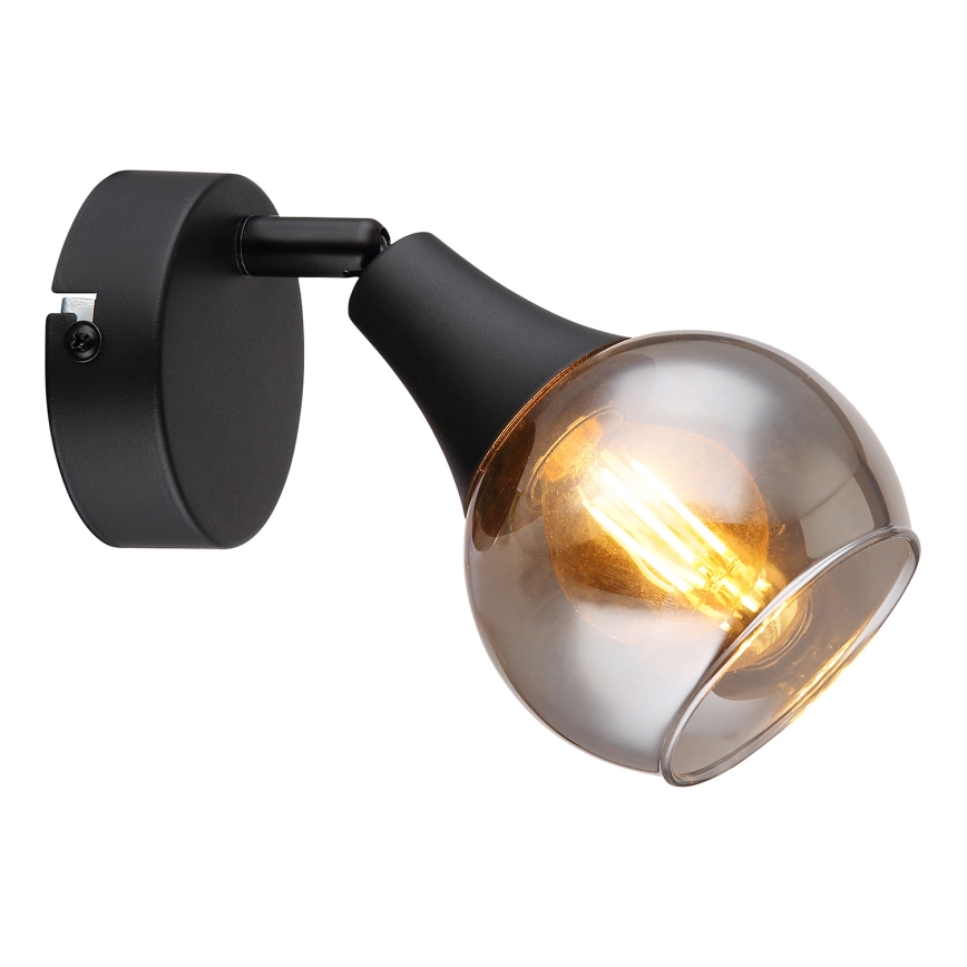 Globo - Sienas starmetis 1xE14/40W/230V melna