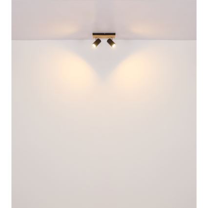 Globo - Starmetis 2xGU10/25W/230V melna