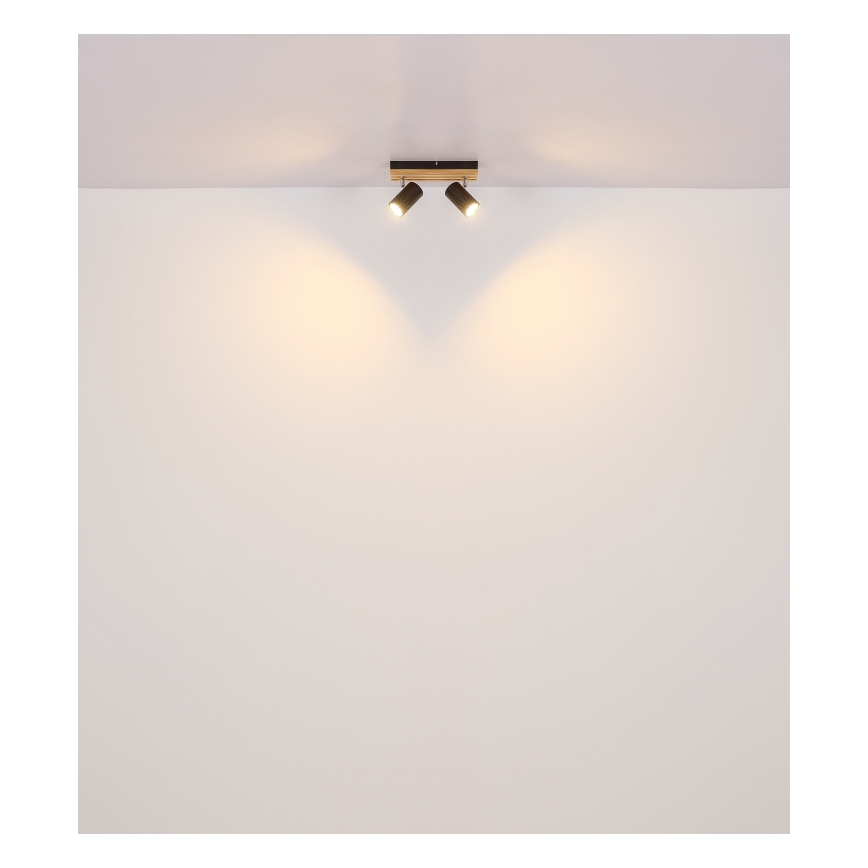 Globo - Starmetis 2xGU10/25W/230V melna