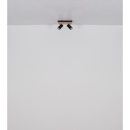 Globo - Starmetis 2xGU10/25W/230V melna