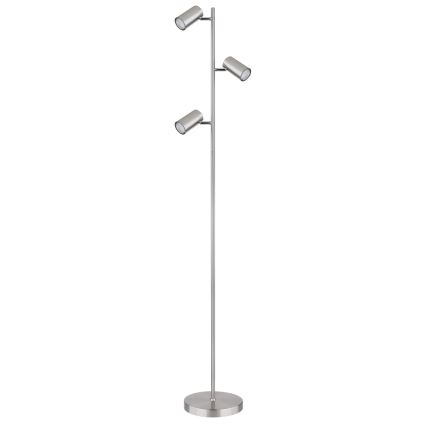 Globo - Grīdas stāvlampa 3xGU10/5W/230V matēts hroms