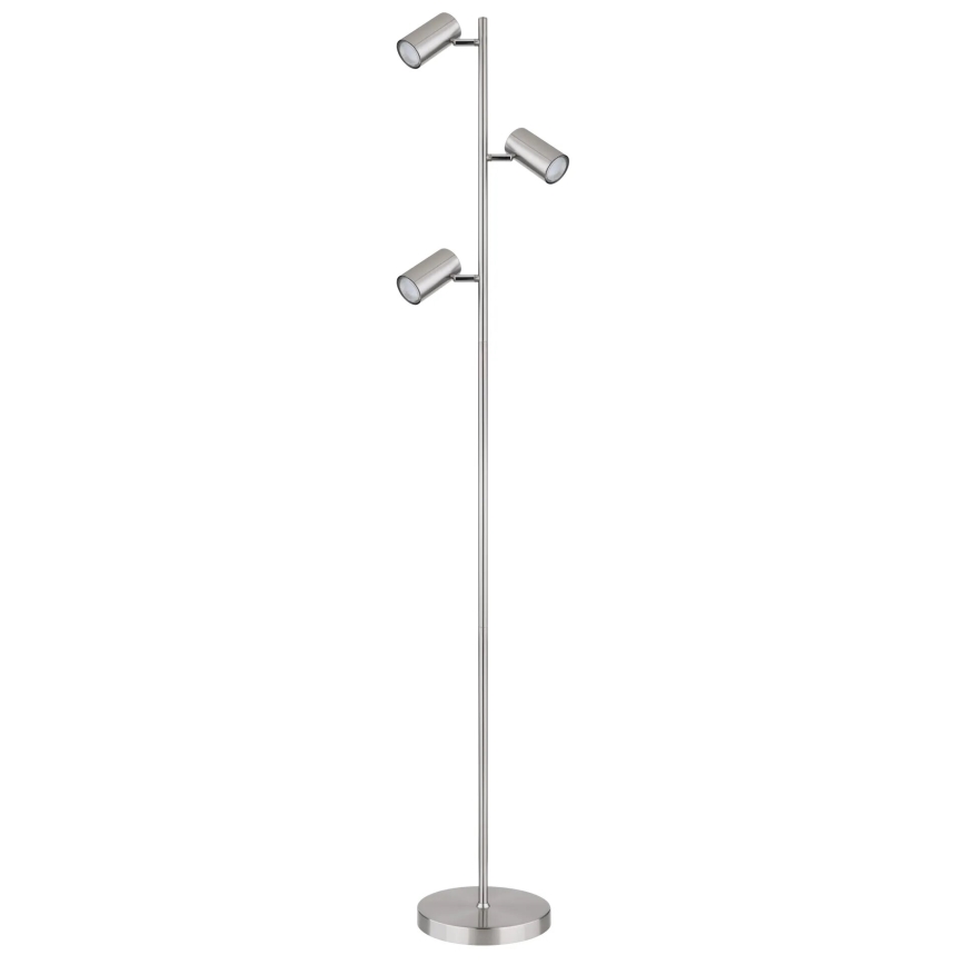 Globo - Grīdas stāvlampa 3xGU10/5W/230V matēts hroms
