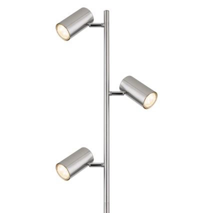 Globo - Grīdas stāvlampa 3xGU10/5W/230V matēts hroms