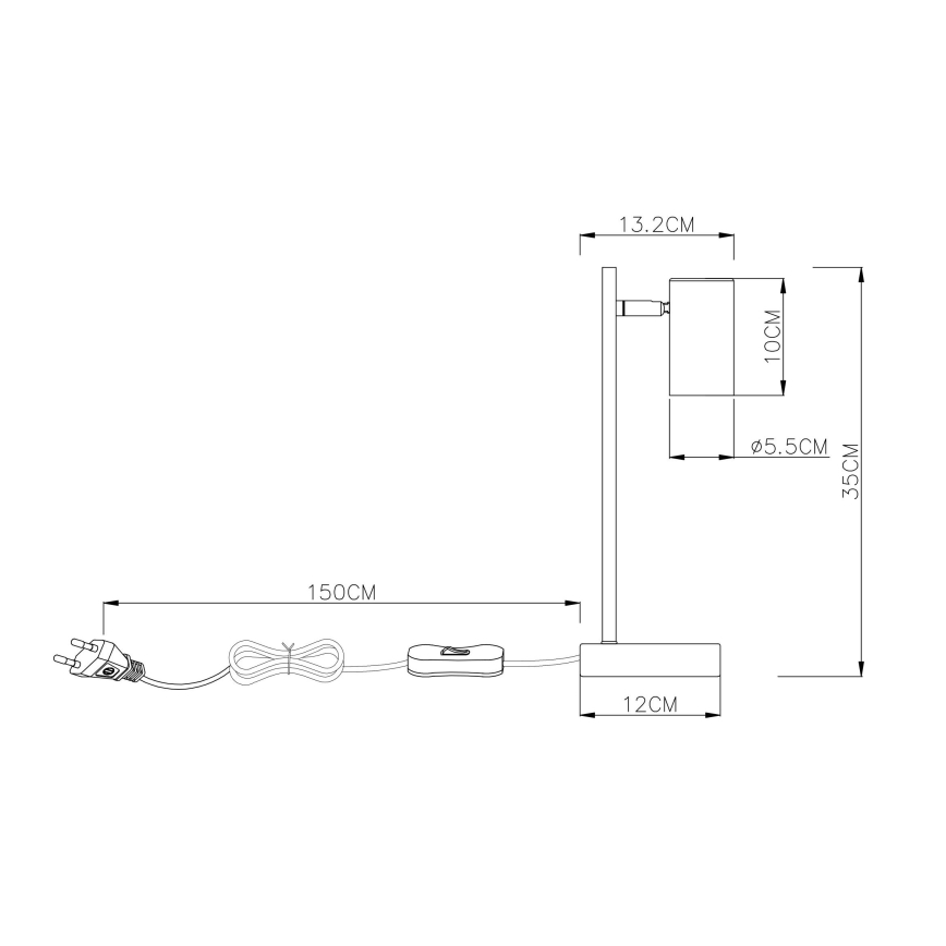 Globo - Galda lampa 1xGU10/5W/230V melna