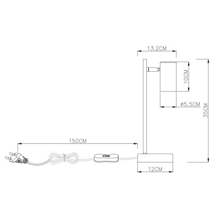 Globo - Galda lampa 1xGU10/5W/230V pelēka/brūna