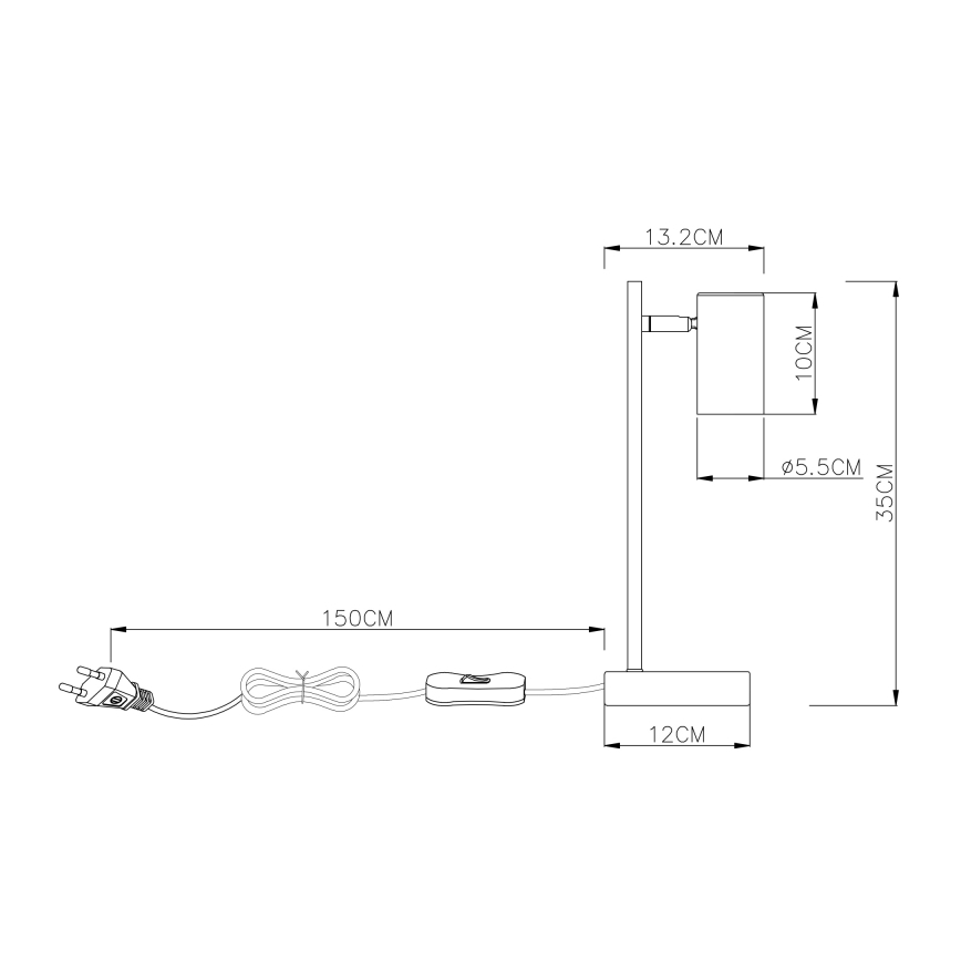 Globo - Galda lampa 1xGU10/5W/230V pelēka/brūna