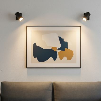 Globo - Sienas starmetis 1xGU10/25W/230V melns