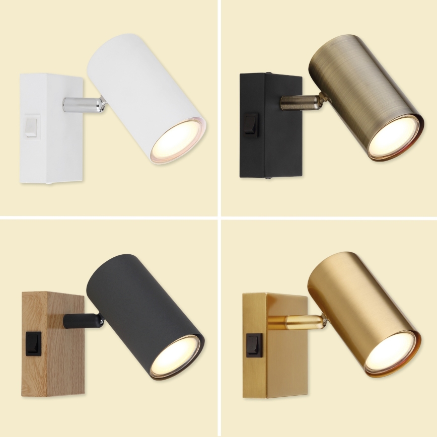 Globo - Sienas starmetis 1xGU10/25W/230V melns