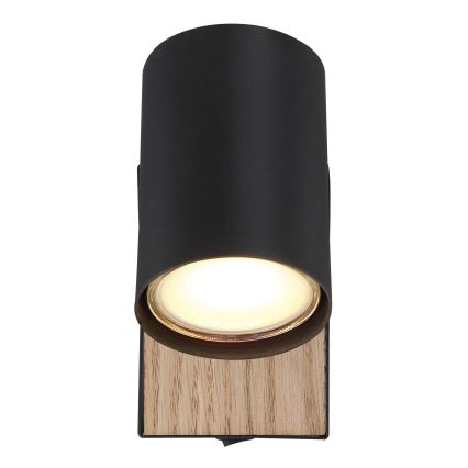 Globo - sienas prožektors 1xGU10/25W/230V melns/brūns